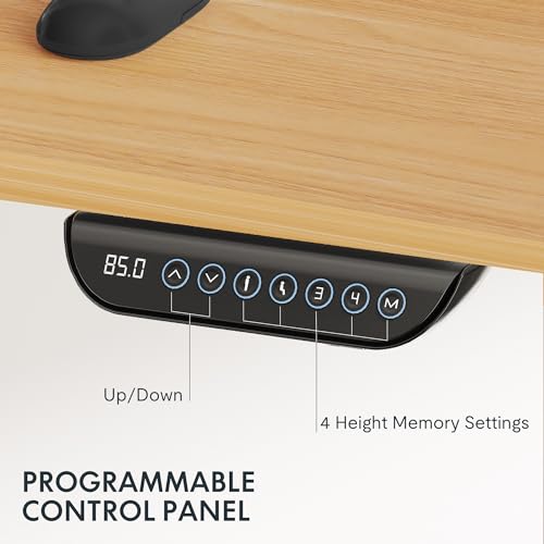 Image of FLEXISPOT E6 MAX Dual Motor 60x24 Inch 3-Stage Heavy Duty Standing Desk, 330lbs Weight Capacity, Height Adjustable Desk w /Cable Management & Wheels (Seamless Maple Desktop + White Frame)