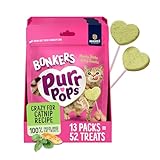 Bonkers Purrpops Freeze-Dried Catnip Flavored Lollipop Treats for Cats, 4 Pack (Pack of 13)