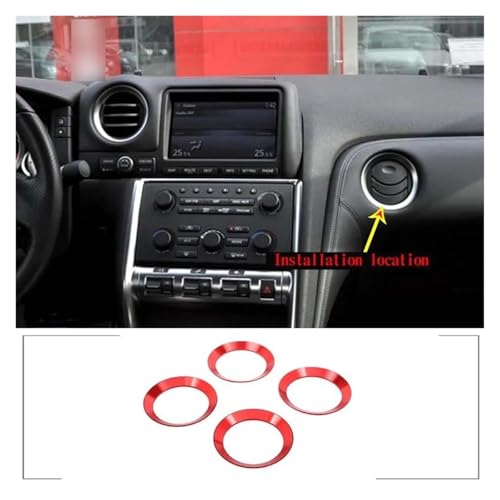 Accesorios interiores de coche para tablero de GTR R35 que renuevan la salida de aire 2
