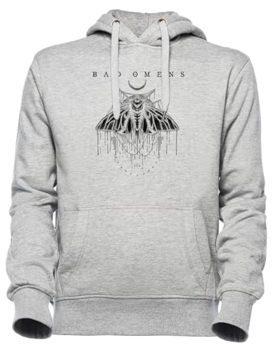 Sweat à capuche gris Luxogo Moth en tissu premium et finitions soignées