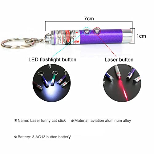 image for CHUQIANTONG 6pcs Laser Pointer Cat Toys Red Laser Light LED Pointer Wh