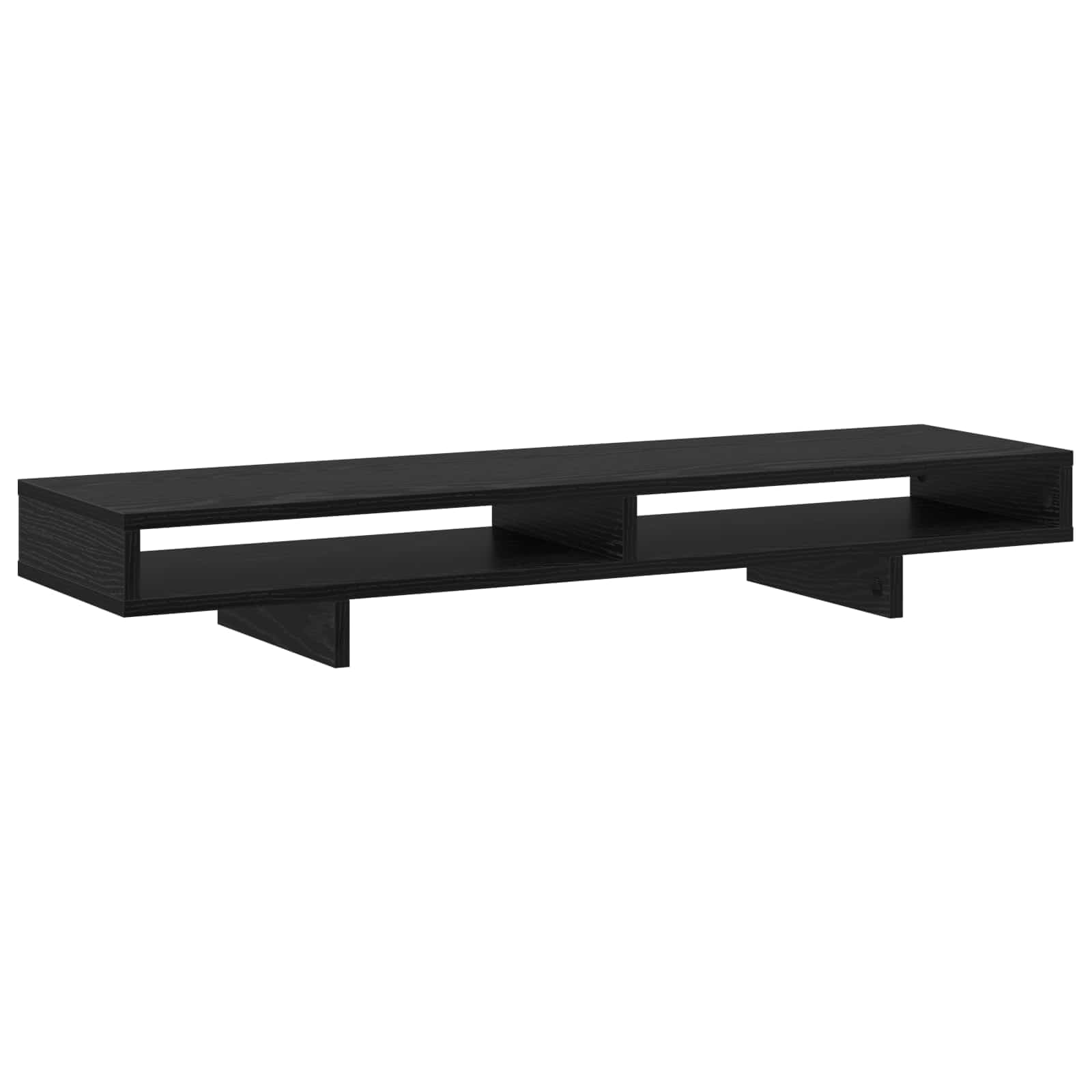 vidaXL Monitor Halterung Schwarz 100 x 27 x 15 cm Holzwerkstoff, Wohnzimmer, moderner rechteckiger Schreibtisch-Organizer, ergonomischer Monitorständer, Stabiler Laptop-Halter