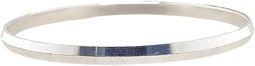 Sahiba Gems 925 Silver Kids Kada/Bangles | Punjabi Sikh Kada Design | Fit for 3 Years to 5 Years | Single Piece | 6.750 Grams