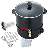 QFGain Fundedor De Cera Industrial - 1100 W | 6-20 L | Mango Resistente Al Calor, Control De Temperatura (30-110 °C), Olla De Acero Inoxidable De FusióN RáPida para Parafina, Soja 20L