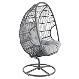 di volio Gartensessel ORTA - Lounge Sessel aus PE-Rattan mit Stahlgestell, bequem & wetterfest (Beige)