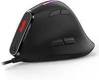 Mouse Vertical Gamer com Iluminação RGB Programação Avançada e Design Ergonômico Precisão e Conforto Profissional 12800 DPI