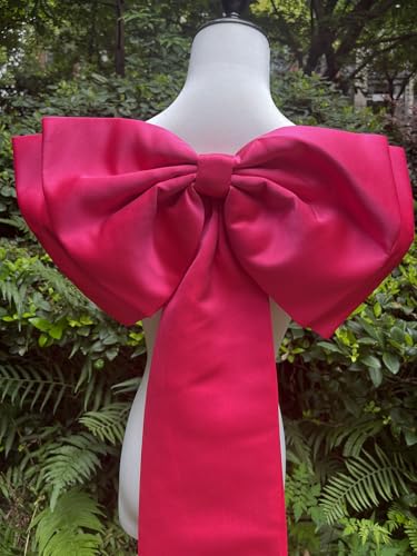 Big Satin Bow Detachable Train Long 67" Wedding Capes Bows for Bride Formal Wedding Dress4