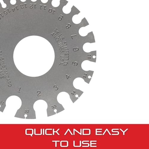 Starrett 281 American Standard Draht Gage, gehärtet, Satin Finish, Zahlen 0–36, 0,8–0 cm Durchmesser Range Durchmesser Range