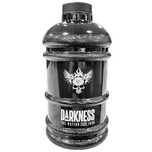 Garrafa de Água Darkness, 2,2 Litros, Preta, Design Esportivo com...