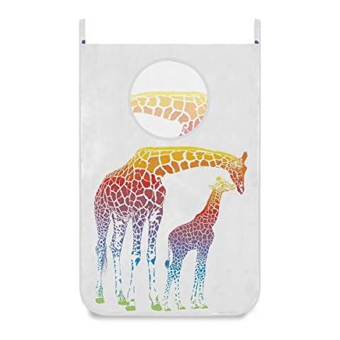 Rainbow Giraffe Over The Door Laundry Hamper Cover