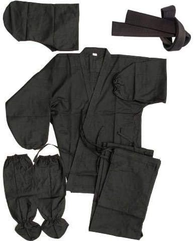 Miniatura 4 de disfraz auténtico de ninja, 14onzas, incluye cinturón color negro