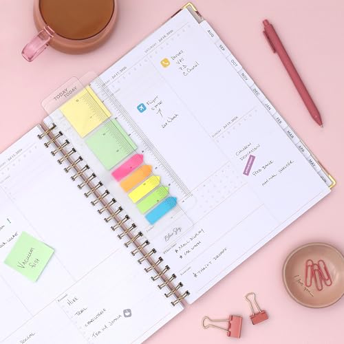 Blue Sky 15 Month 2026-2027 Weekly and Monthly Academic Year Planner Calendar, April 2026 - June 2027, 8.5\" x 11\", Hard Cover, Wirebound, Laminated Tabs, Storage Pocket, Includes Snap-in Ruler w/Sticky Notes & Sticker Sheet, Henri