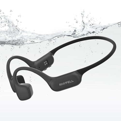 Swimming Headphones, Bone Conduction Headphones with Built-in 32GB MP3 Player, 10H Playtime, Bluetooth 6.0, IP68 Waterproof Open Ear Headphones for Swimming Underwater, Running, Surfing, Tri