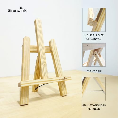 Image of Grandink 12 Inch Wooden H-Frame Tabletop Easel Stand 12mm Thick (Pack of 1)