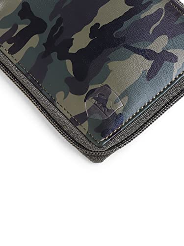 Image of SAMTROH Men Casual, Ethnic, Evening /Party, Formal, Travel, Trendy Multicolor Artificial Leather Wallet (4 Card Slots) (SM Bull S Army Round Chain)