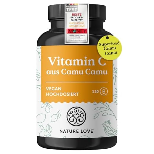 NATURE LOVE® Camu Camu Extrakt Kapseln - natürliches Vitamin C - 120 Kapseln mit 640mg Camu Camu Extrakt - 4 Monatsvorrat - Laborgeprüft, vegan, ohne Zusätze und in Deutschland produziert
