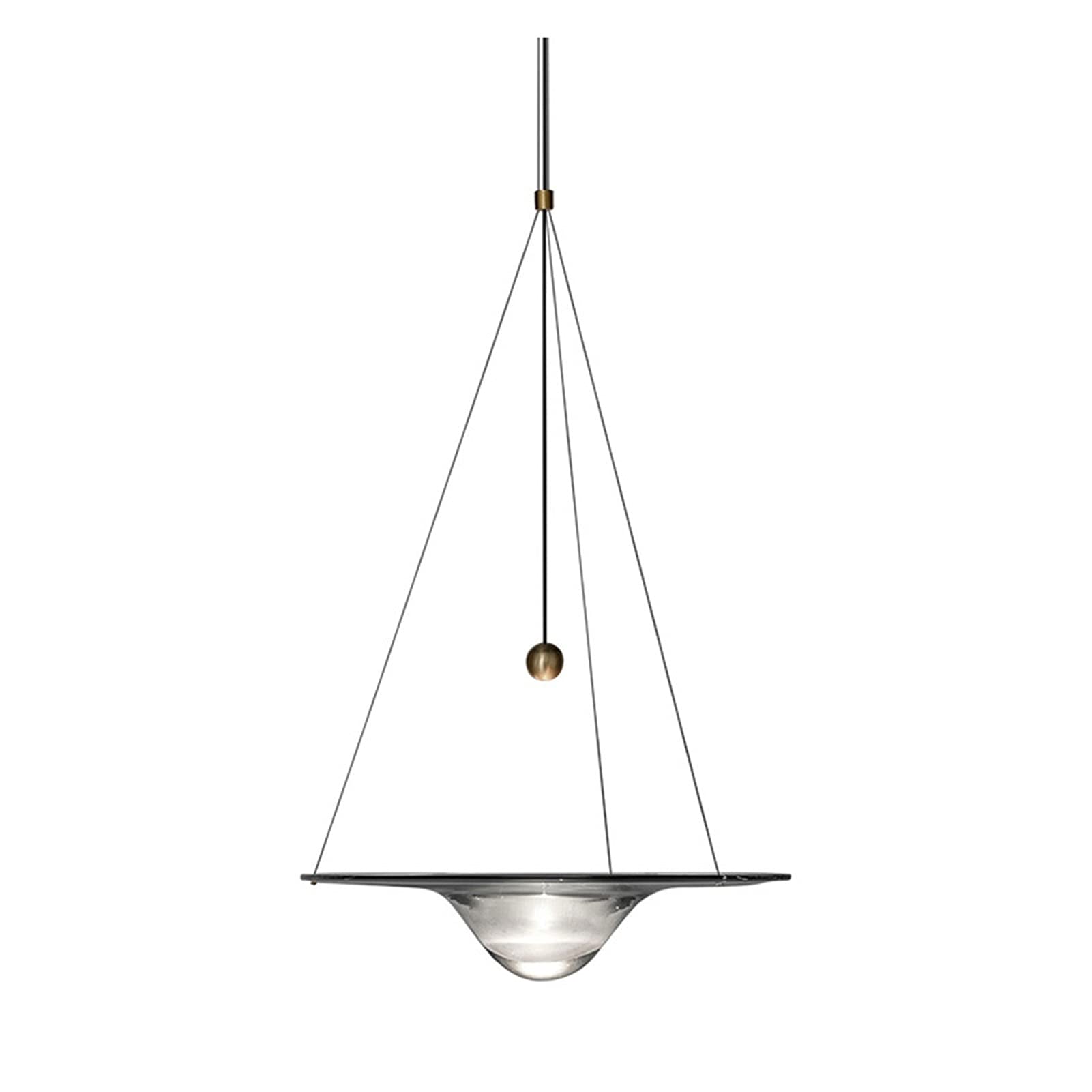 HYJAUSXB Glass Halo Chandelier with Water Drop Ripples Retro Flying Saucer Atrium Bar Lighting Fixture for Themed Restaurant