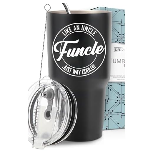 KEDRIAN Funcle Tumbler 30oz, Funny Uncle Gifts, Funny Gifts For Uncle From Nephew, Best Uncle Gifts From Niece Funny, Best Uncle Ever Gifts, Best Uncle Gifts For Uncle, Gifts For Uncle From Niece