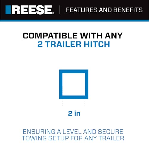 image for REESE Towpower 21794 Trailer Draw Bar Hitch Ball Mount, Fits 2 Inch Sq