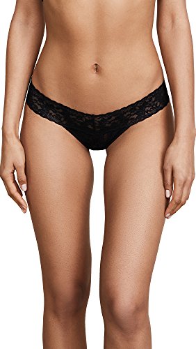 Hanky Panky Women's Petite Signature Lace Low Rise Thong, Black, One Size #TOP6