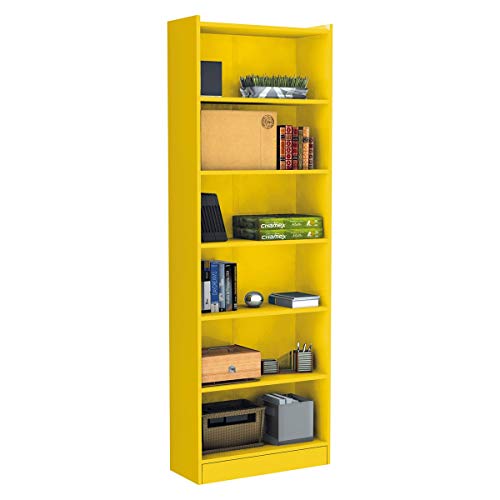 Estante 5 prateleiras Moderno Multiuso Zanzini Amarelo