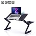 Produktbild Vasen Laptop Ständer Höhenverstellbar Laptoptisch mit Mausablage Klappbar Notebook Ständer aus Aluminium-Legierung fürs Bett Sofa, 90°Neigbar, für 15.6" 17.3" Laptop Geeignet