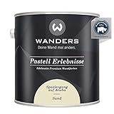Wanders24® Pastell Erlebnisse (2,5 Liter, Sand) edelmatte Wandfarbe - Feine Farben - in 40 Farbtönen - Wandfarbe Grau - Made in Germany