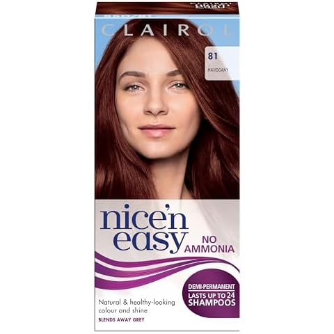 Clairol Nice'n Easy Demi-Permanent Hair Dye, 81 Mahogany Cover