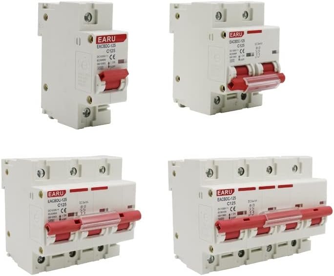 Circuit Breaker DC 1000V 1P 2P 3P 4P Solar Mini Circuit Breaker Overload Circuit Breaker 6A~63A/80A 100A 125A MCB for Photovoltaic.photovoltaic System(63a,DC 4P)