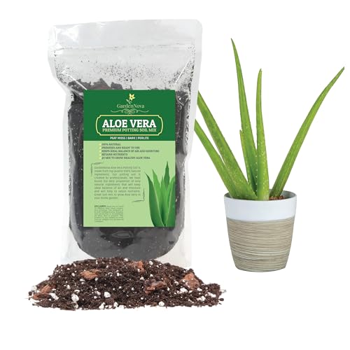 GARDENNOVA Premium Aloe Vera Potting Soil Mix - (1 LITER Bag)