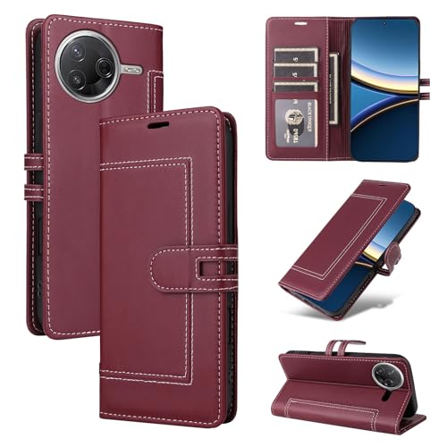 �v���~�A��PU���U�[�J�o�[ �Ή��@�� for Xiaomi Poco F7 Pro/Poco F7 Ultra,�Ή��@�� for Redmi K80 / K80 Pro �J�[�h���[�|�P�b�g �����|�P�b�g �}�O�l�b�g���J�� �X�^���h�@�\ Red