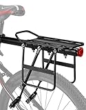KEMIMOTO Fahrrad Gepäckträger, Universal Gepäckträger Mountainbike aus Aluminiumlegierung, Fahrradgepäckträger mit Reflektor, Schnellspanner Gepäckträger Fahrrad Hinten für 24-29 Zoll Fahrräder