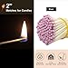 IGNITE EASE 100 Count 2 Inch Pink Matches Bulk with Striker Wooden Safety Fireplace Short Matches Sticks Box of Matches for Candle, Home Decor, Gift