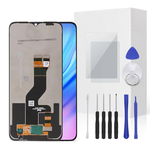 JENCYFU for Cricket Icon 5 AT&T Motivate 4 SL112A Screen Replacement Kit Full LCD Screen Display Touch Digitizer Full Assembly with Repair Tool for Model Cricket Icon 5 AT&T Motivate 4 SL112A 6.5inch