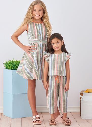 SIMPLICITY SS9761HH Children's and Girls' Dress, Top and Trousers HH (3-4-5-6) - Image 4