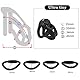 BDSMJOY 7.0 Cobra Peniskäfig Keuschheitskäfig Herren,3D Chastity Cage mit Super-Unsichtbar Schloss & 4 Arc Penis Ring Hodenringe,Keuschheitsgürtel Cock Cage Penis Käfig,BDSMs Spielzeug Hart (S)