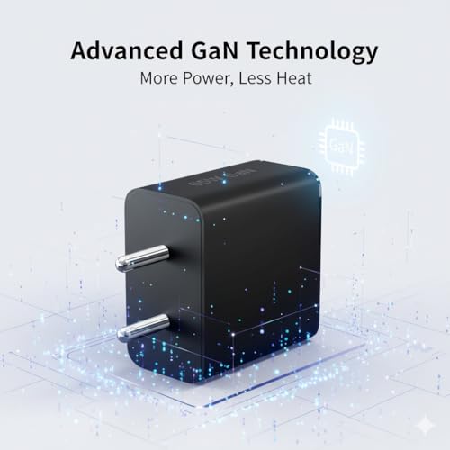 Image of YISHU 65w Type-C Fast Charging Adapter Compatible for Nothing Phone 3a Pro 2a Series | Safe Power Delivery | Original Charging Speed (Black)