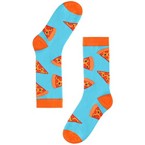 Kids Boys Girls Novelty Crew Socks, 4 Pack Funny Crazy Cotton Socks For Kids, Cute Food Cartoon Casual Crew Socks, Funky Dress Stockings For Children Aged 6-10 Years Old #TOP3