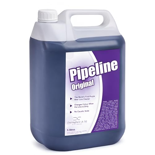 Pipeline Purple Original Beer Line Cleaner 5L Professional Beer Pump & Draft System Cleaning Fluid Removes Yeast Protein & Build-Up for Pubs Bars & Home Keg Systems (1 Pack)
