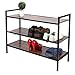 Zerone Regał na buty, 3 poziomy, szafka na buty z metalu i drewna, do przedpokoju, sypialni, przemysłowy design, regał na buty, 79 x 30 x 60 cm