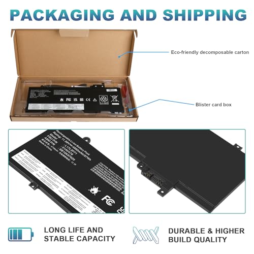 Image of ASUNCELL L17L3P71 L17M3P72 Laptop Battery for Lenovo ThinkPad T480S Series Notebook 01AV478 01AV480 01AV479 SB10K97621 SB10K97622 SB10K97620 11.58V /57Wh