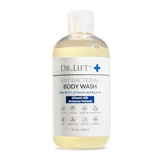 Antibacterial Body Wash | Kills 99.9% of Germs | Made in America | Antibacterial Soap - Infused with Botanical Extracts | Shower Gel Body Wash for Women & Men | Liquid Bath Soap - 8 Oz. | Dr. Lift