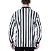 TopTie Men's Official Long Sleeve Black & White Striped Referee Shirt, Pro-Style Ref Umpire Jersey-M