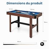 HOMASIS mini billard 122 x 61 cm avec accessoires photo 5