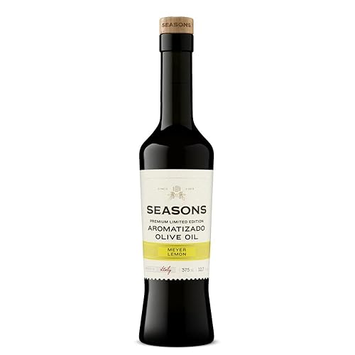 Seasons Meyer - Aceite de oliva con infusión de limón, brillante y cítrico, perfecto para ensaladas, mariscos y adobos (paquete de 2)