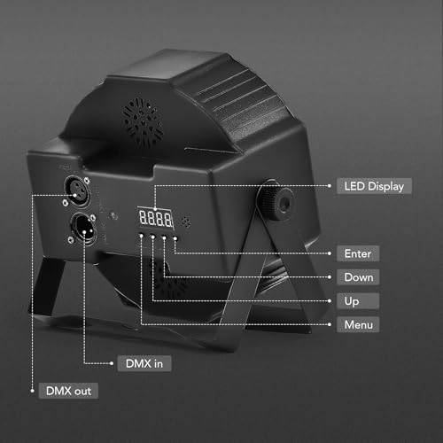 image for CO-Z LED Stage Lights DMX, 8 pcs 18x3W RGB Par Can Lights Package with