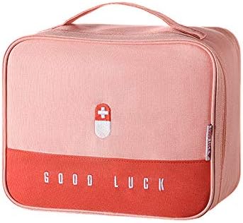 Souarts First Aid Bag Compact First Aid Kit Bag Multifunctional Layered Medicine Box Small Portable Medicine Bag for Emergency Home Office Car Outdoors Boat Camping Hiking(Green)