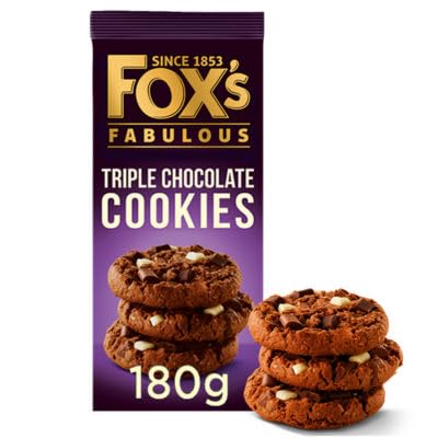 Foxs Fabulous Triple Chocolate Cookies 180g (B0CMD7ZFKY) Amazon Price History, Amazon Price Tracker