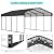 12x20 FT Metal Carport, Heavy Duty Car Port Canopy with Galvanized Steel Roof & Frame, Large Metal Carport Kit, Outdoor Car Garage, Steel Car Shelter for Car, Boat, Truck, Black