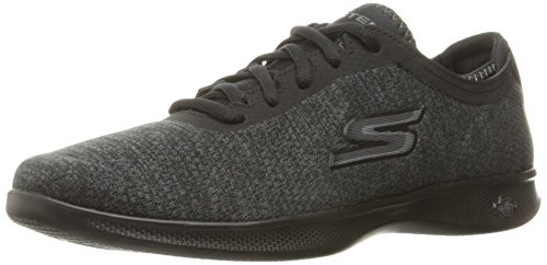 Skechers Go Step Lite-Interstellare, Scarpe da Passeggio Donna, Nero Grigio, 37.5 EU